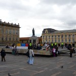 au centre de la place Bolivar