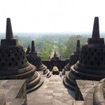 Vu du sommet de Borobudur